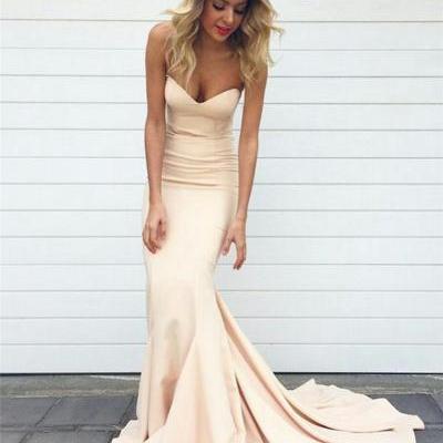 Bg41 Graceful Strapless Mermaid Prom Dresses With Sweep Train,2016 Simple Long Prom Dress,Sexy Evening Formal Dress