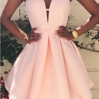 Bg408 Charming Prom Dress,Pink Prom Dress,Short Homecoming Dress,Satin Homecoming Dresses