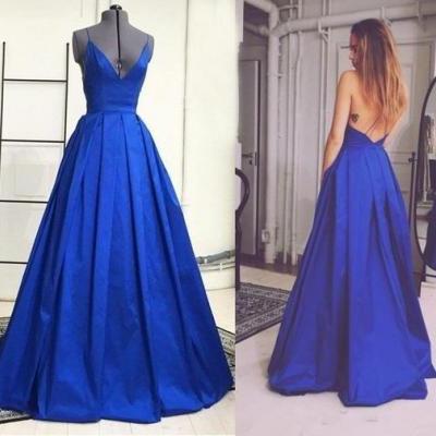 Bg569 Charming Prom Dress,Royal Blue Prom Dress,Backless Prom Dress,Evening Formal Dress,Women Dress