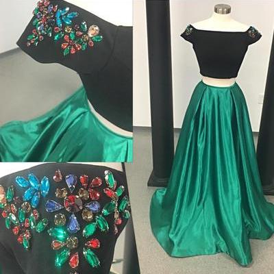Hot Sale Prom Dress,Two Piece Prom Dresses,Real Photo Prom Dress,Long Prom Dresses,Homecoming Dress