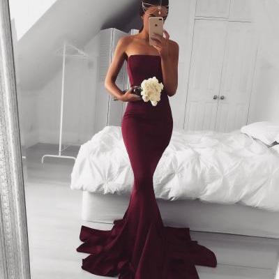 Sexy Prom Dress,Mermaid Prom Dress, Simple Prom Dress,Long Evening Dress, Prom Dresses 2017