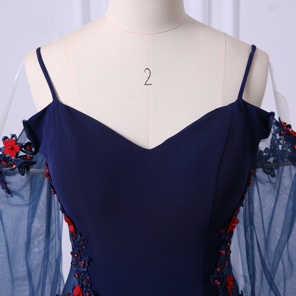 navy mermaid gown