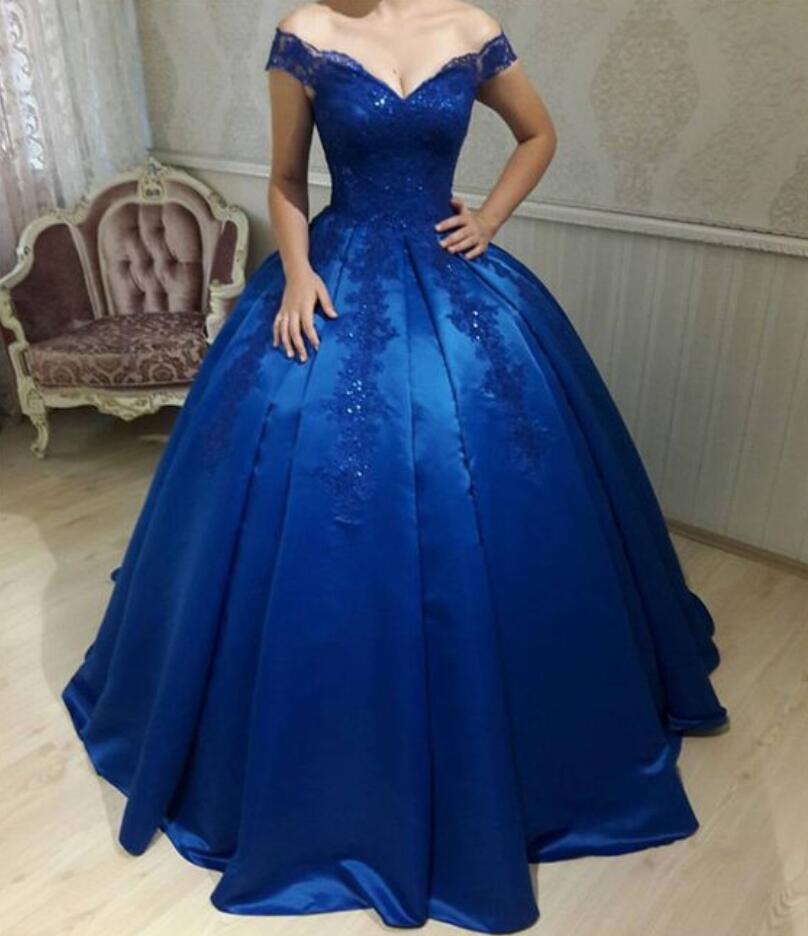 royal blue gown