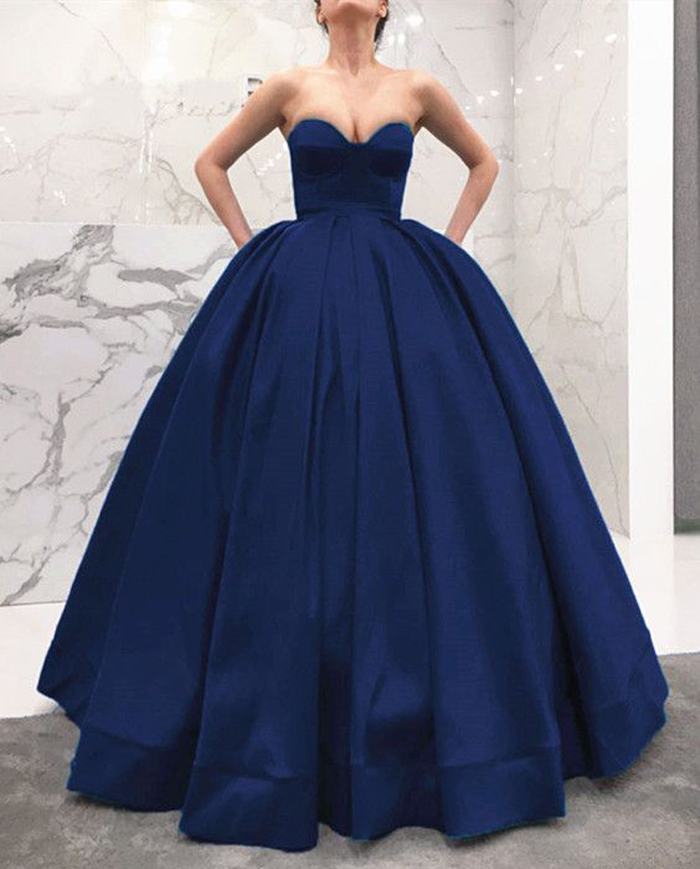 ball gown dark blue