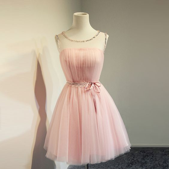 Bg957 Short Homecoming Dress,Tulle Homecoming Dress,Pink Homecoming ...