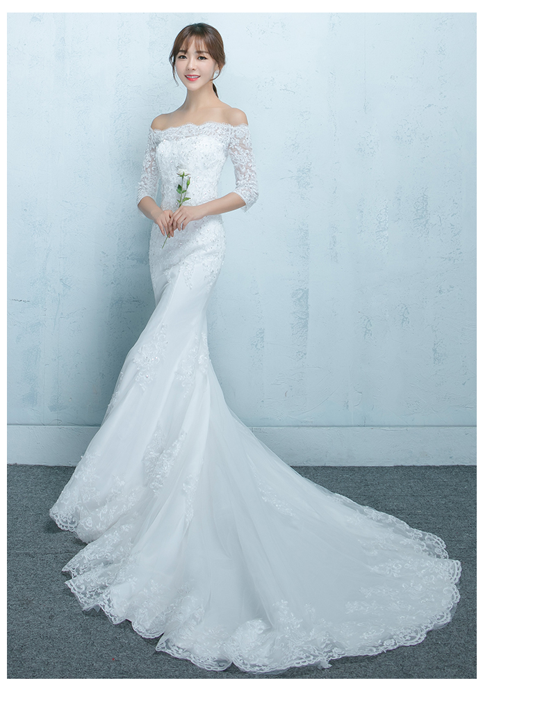 mermaid wedding dress for short bride