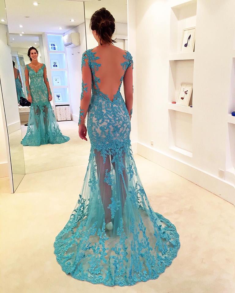 sheer mermaid dress