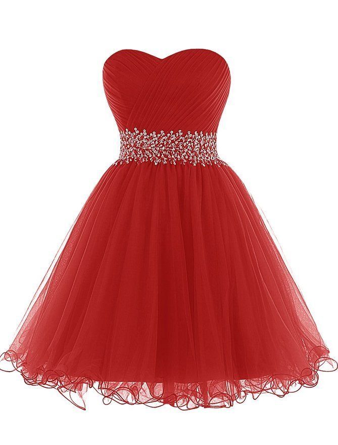red sparkly formal dress