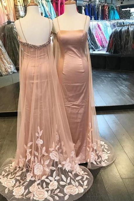 Charming Prom Dress,Sexy Lace Mermaid Evening Dress,Spaghetti Straps Prom Dresses,Formal Evening Dress 