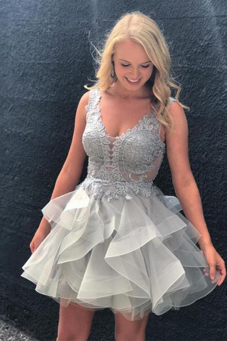 Charming Prom Dress,Two Piece Prom Gown,Short Homecoming Dress With ...