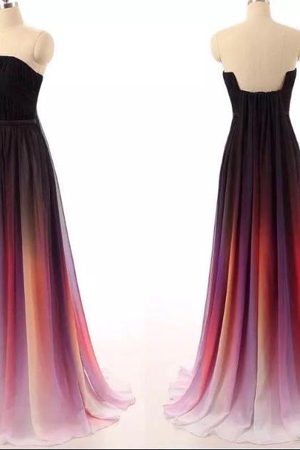 Long Purple Ombre Dress