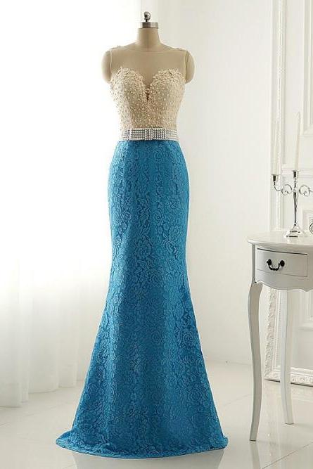 Elegant Mermaid Evening Dress,long Evening Dresses,formal Evening Dress,lace Mermaid Evening Gown