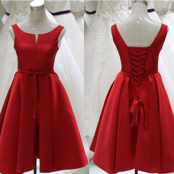 Bg959 Red Dress,short Dress,chiffon Prom Gown
