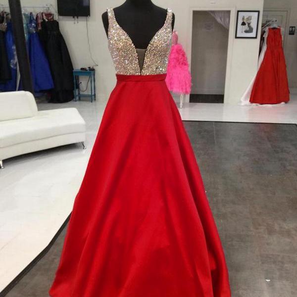 Charming Prom Dress,Long Prom Dresses,Sexy Beaded Evening Dress,Formal ...